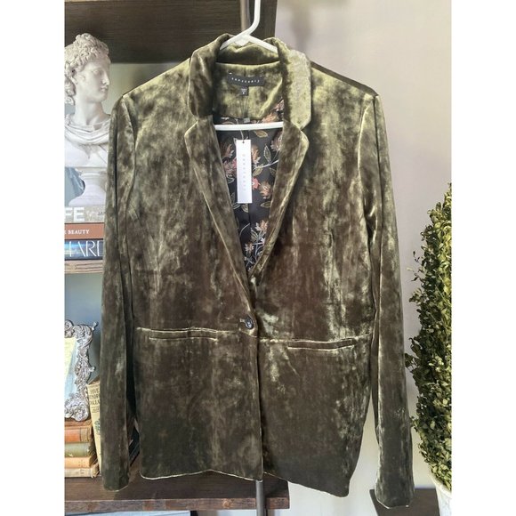 Anthropologie Jackets & Blazers - Anthro Sanctuary Velvet Button Front Blazer Small